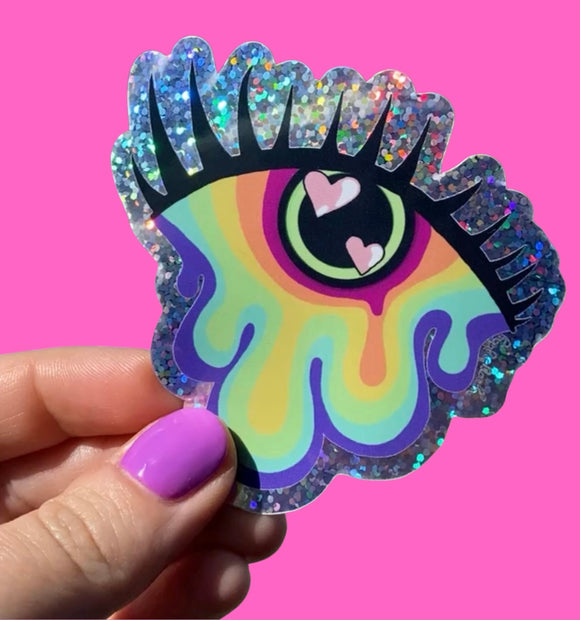 Little Bit of Love Glitter Sticker | By Sadie Young