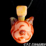 COLOR SHIFTING Glass Cat Pendant by Dusty Diamond Glass#2