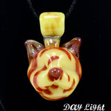 COLOR SHIFTING Glass Cat Pendant by Dusty Diamond Glass#2