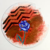 Blue Rose : Painted Vinyl Record by Cee Martinez