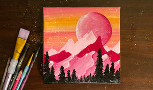 Moon & Mountains - Virtual Painting Class With Sadie Young