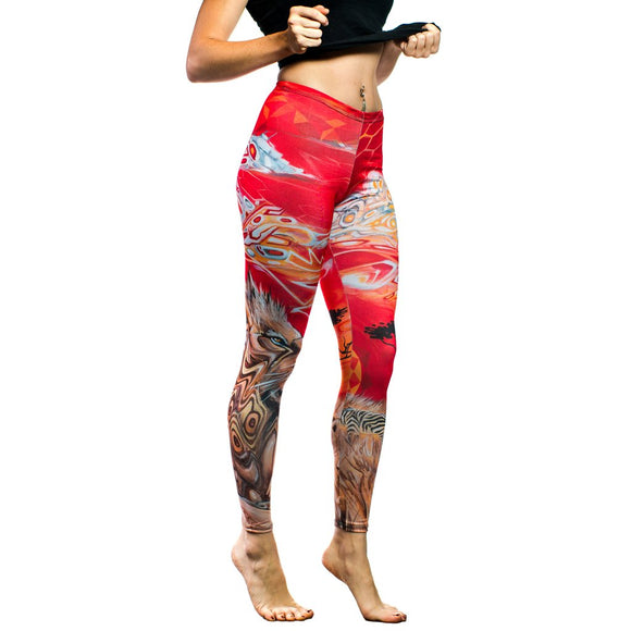 Sunset Safari Sublimation Leggings by The Welch Brothers