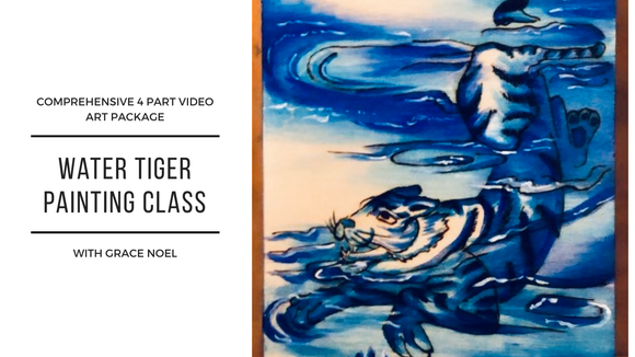 Water Tiger  - 4 Part Virtual Painting Class