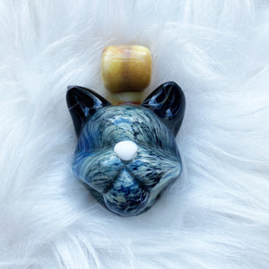 "Vajra"- Glass Cat Pendant by Dusty Diamond Glass