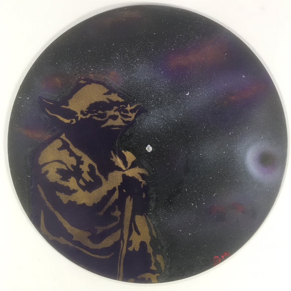 Golden Yoda | Vinyl Record Art by Barb Martinez