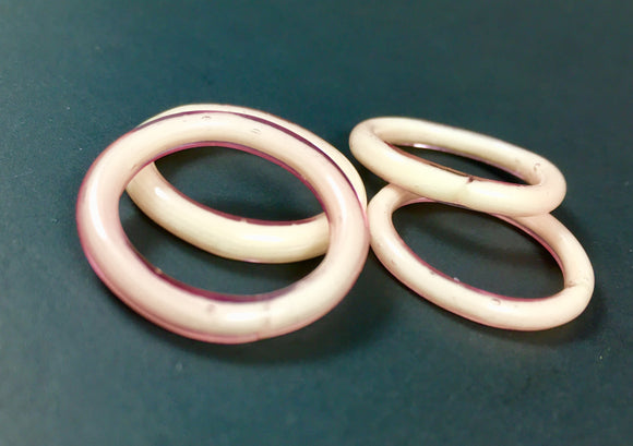 Ivory Ruby- glass Rings by Marni420 (NEW color!)