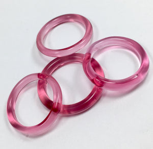 Tele Magenta Glass Rings Made with 24kt gold | By Marni | New Color!