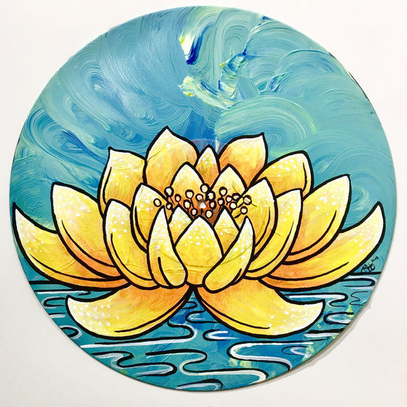 Yellow Water Lilly | Painted Record by Strange Human Studios