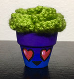 Mini “Best Budz” Heart Eyez -Crochet Succulent by YoungSayDay