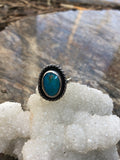 “Turquoise Mountain Shadow Box Ring"- A size 8 1/2 Ring by: River And Sea Handmade