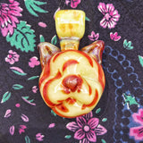 COLOR SHIFTING Glass Cat Pendant by Dusty Diamond Glass#2