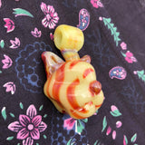 COLOR SHIFTING Glass Cat Pendant by Dusty Diamond Glass#2