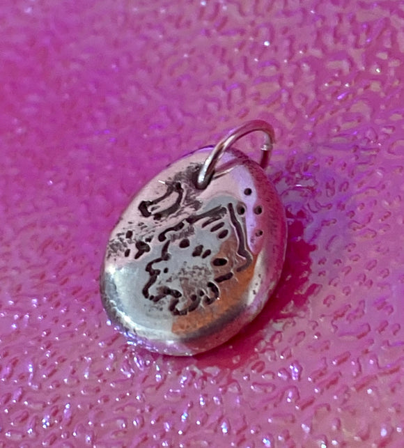 Fine Silver Jewelry Pendant No. 3 Moon Baby | By: Wawe