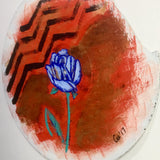 Blue Rose : Painted Vinyl Record by Cee Martinez