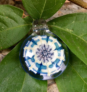 Ryan Coon Blue and White Star Flower Pendant